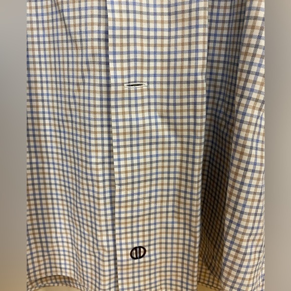 David Donahue Button Up Collared Dress Shirt Long Sleeve Men’s Size 17 34/35 - Picture 5 of 5